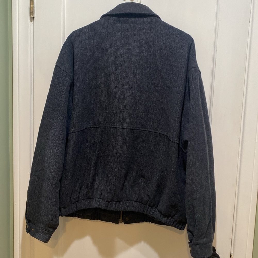 Vintage Pendleton Herringbone Zip Front Coat Xxl - image 7